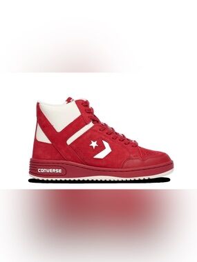 Converse Red and White High-Top Sneakers